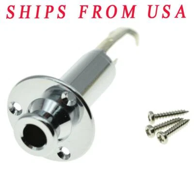 Guitarra Eléctrica Acústica 1/4" Mono Endpin Salida Jack Correa Botón Enchufe CR Foto 1 de 4