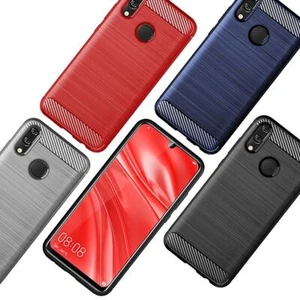 Huawei Etui na telefon Cover TPU Case Futerał ochronny Komórka Bumper Wygląd włókna węglowego Etui - Zdjęcie 1 z 22