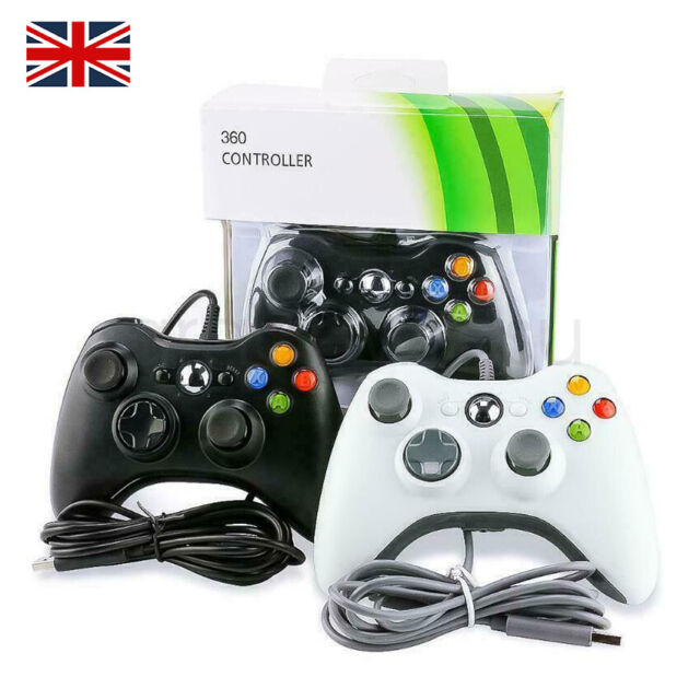 Controlador de almohadilla de juego con cable USB, compatible con Xbox 360,  Xbox 360 Slim, Windows PC - Gamepad USB con cable de repuesto (blanco)