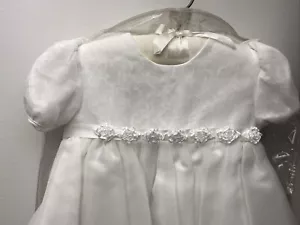 Little Things Mean A Lot Girl 24M Baptism Dress Christening Gown Bonnet $132 SRP - Picture 1 of 11