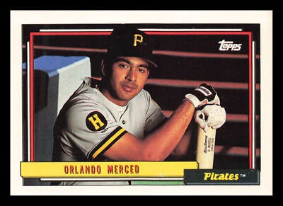 Orlando Merced #637 1992 Topps Pittsburgh Pirates - Image 1 of 2