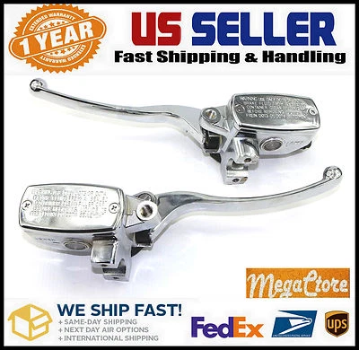 Left & Right 1" Brake Clutch Master Cylinder Honda Yamaha Suzuki Kawasaki 16mm - Image 1 of 4