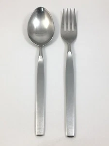 Vintage WMF Cromargan HARPER Finland 1 Soup Spoon, 1 Dinner Fork Flatware - Picture 1 of 4