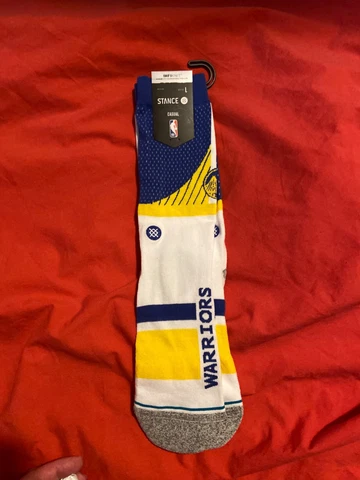 $20 (1) PAIR GOLDEN STATE WARRIORS NBA STANCE MEN'S SOCKS CASUAL SIZE LARGE Cover