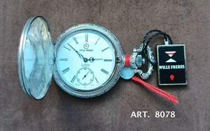 Orologio uomo da tasca in alpacca WILLE FRERES - anni '80 - nuovo - - Imagen 1 de 11