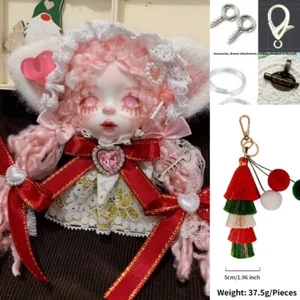 Navidad Buena Suerte Hecho a Mano Muñeca de Arcilla Adornos Llavero Bolsa Dijes Juguete Regalo - Imagen 1 de 6