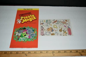 Presto Magix 1982 Rub-down Transfers Nativity Christmas Scene FREE SHIP - Picture 1 of 5