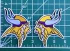 Minnesota Vikings 3.75" Iron On Embroidered Sleeve Patch SET ~Free Tracking!