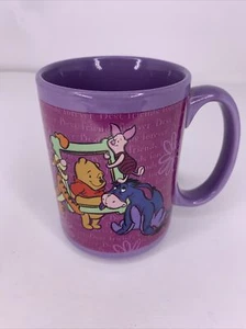 DISNEY WINNIE THE POOH MUG "BEST FRIENDS FOREVER" Purple - Picture 1 of 8