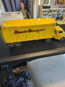 Vintage 1950s Structo Transport Truck SEMI Pressed Steel Toy - Picture 1 of 11