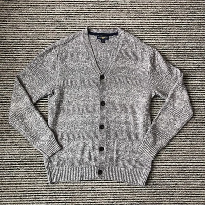 Cárdigan suéter gris mezcla de algodón para hombre abuelo talla pequeña Academia Grunge Foto 1 de 4