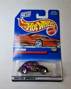 Red Car Card 1998 Hot Wheels Volkswagen BUG 171 (M) - Picture 1 of 2