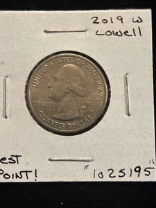 2019 W West Point Lowell Quarter “1025195” United States ATB 25c Circulated - Picture 1 of 24