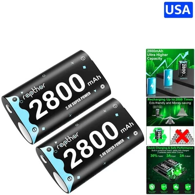 Fast Charging 2x2800mAh NI-MH Battery Kit for Xbox One/Series Controllers - Image 1 of 4