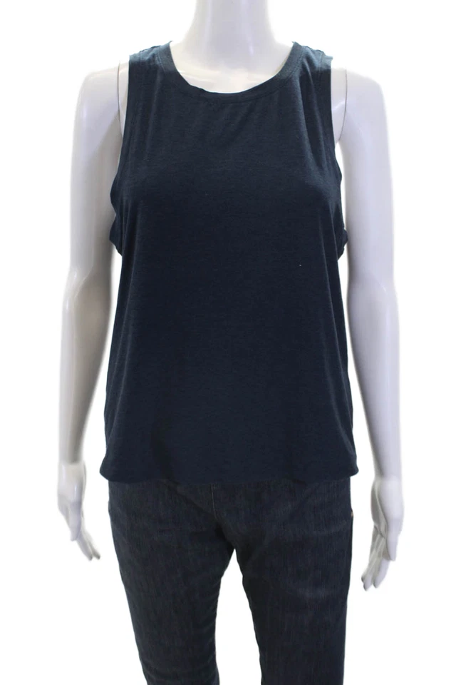 Beyond Yoga Womens Scoop Neck Sleeveless Lined Tank Top Navy Size XS - Image 1 of 4