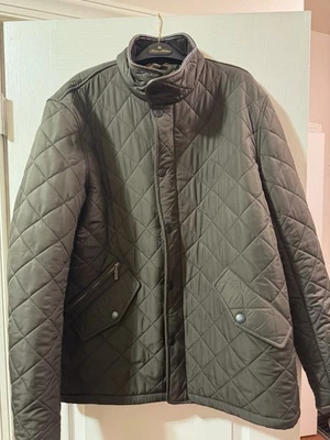 Barbour Men's Powell Quilted Jacket Olive Green, Size XL - Image 1 of 4