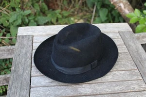 Christy’s Of London Wool Fur Felt Trilby Black 57cm Classic - Picture 1 of 8