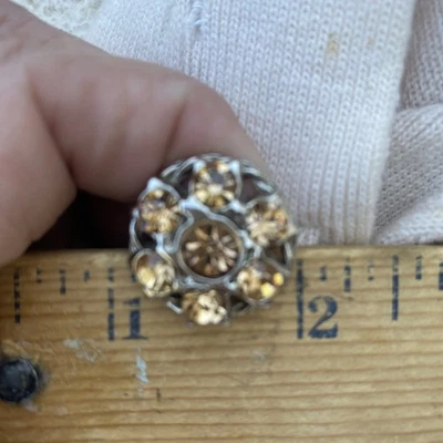 Tory Burch Crystal Rhinestone Buttons Set of 5 – Silver & Gold Mixed Designs  - Image 1 of 4