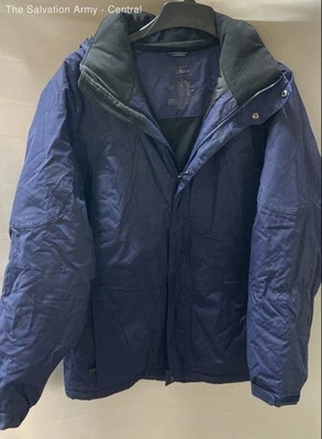 L.L. Bean Womens Blue Long Sleeve Pockets Hooded Full-Zip Parka Jacket Size M - Image 1 of 4