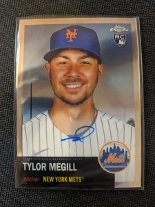 Topps 2022 cromo platino aniversario Tylor Megill automático #CPA-TME RC - Imagen 1 de 2