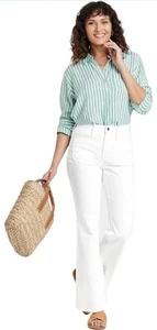 Universal Thread High Rise Flare White Jeans W Patch Pockets 10L NWOT 29x34 - Picture 1 of 10