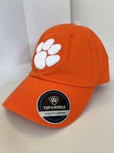 Clemson Tigers Top Of The World NCAA Orange Hat Cap Men's Adjustable Strap NEW - Picture 1 of 8