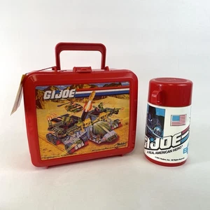 VTG Aladdin Hasbro GI Joe ARAH Red Plastic Lunch Box W/ Thermos BRAND NEW W TAGS - Picture 1 of 11