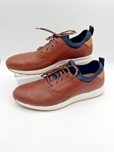 JOHNSTON MURPHY Dress Shoes Cognac Brown Leather Plain Toe Sport Oxford Size 13M - Picture 1 of 6