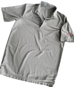 Antigua Polo Golf Camisa Master of Mixes Hombre Mediano Ligero Gris Rayas - Imagen 1 de 6