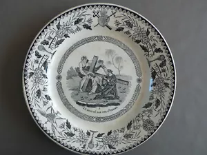 Ancienne assiette religieuse N°5 Creil Montereau - XIXe (entre 1840 et 1844) - Imagen 1 de 1