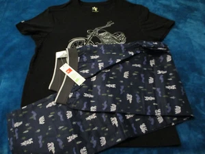 PJ BOTTOM BEARS & T'SHIRT SET SIZE M COTTON (NEW) - Picture 1 of 10
