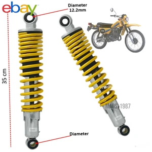 Fit Suzuki TS185 TS125 tc125 tc185 brand new shock set 1971-1976 Yellow 350mm - Picture 1 of 5