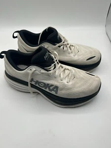 Size 11 - Hoka Men's Bondi 8 White Black - Picture 1 of 6