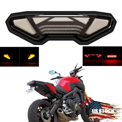 Luz trasera apta para Yamaha MT09 FZ09 MT-09 FZ-09 2014 2015 señales de giro de freno Foto 1 de 4