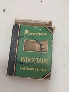 Vintage DENNISON Index Tabs Alphabet No. 10 USA Complete Pcs. Rare - Picture 1 of 4