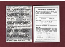 1995 Megacards Ken Griffey Jr | Conlon Collection Bonus Offer Order Form~Type 1