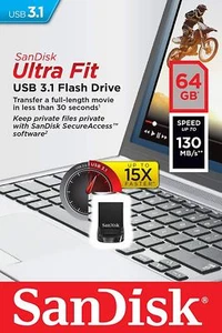 SanDisk 64GB 64G CZ430 Ultra Fit USB 3.1 Nano Flash Pen Drive SDCZ430-064G - Afbeelding 1 van 4