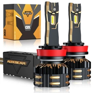 AUXBEAM H11 H9 GX SERIES LED Headlight Bulbs High/Low Beam 25000LM 6500K Canbus - Picture 1 of 13