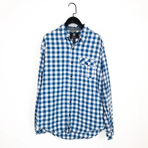 Timberland Earthkeepers Blue White Check Classic Fit Spread Collar Shirt Size M - Picture 1 of 19