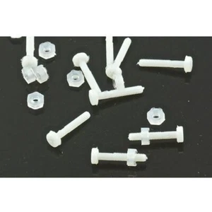 MB Schlitz Nylon Schrauben M2 x 12mm Teilgewinde & M2 Muttern 14009 - Bild 1 von 4