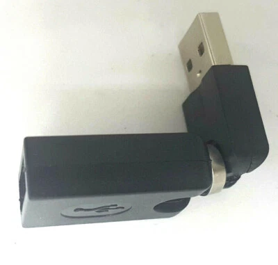 Winkel Adapter USB 2.0 A auf Buchse Kupplung Gelenk 360 Grad drehbar - Bild 1 von 4