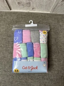 Cat & Jack Girls Underwear Bikini Style Size 14 (Waist 27") 14 Pack 100% Cotton - Picture 1 of 4