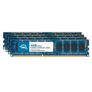 OWC 16GB (4x4GB) DDR3L 1333MHz 2Rx8 ECC Unbuffered UDIMM 240pin Memory RAM - Picture 1 of 7