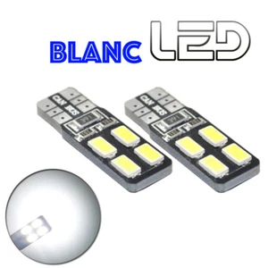 2 Ampoules W5W T10 Blanc 8 Led anti erreur habitacle Porte Coffre Plafonnier - Imagen 1 de 2