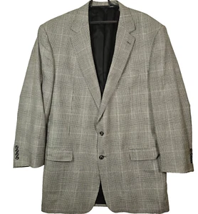 Blazer Burnley of Yorkshire cappotto sportivo nero bianco pied de poule pannello finestra 50 L - Foto 1 di 15