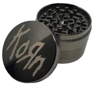 Korn Officially Licensed Titanium 4 Part 3 Chamber Herb Tobacco Spice Grinder - Picture 1 of 6