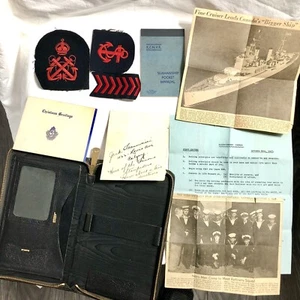 WW1 WW2 Canadian Navy Memorabilia Lot – Patches, Manual, Photos, Articles Rare - Picture 1 of 17
