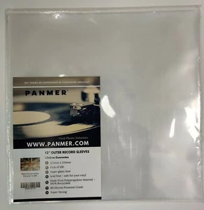 12" Outer Clear Record Sleeves 80 Micron Polypropylene LP 325mm x 326mm x 100 - Bild 1 von 8