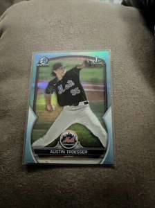2023 Bowman Chrome Draft Sky Blue #176 Austin Troesser Mets - Picture 1 of 1