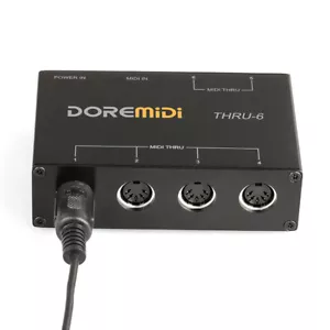 DOREMIDI THRU-6 MIDI Box 16 Channels 6 Output 1 Input 5 Pin MIDI Interface - Picture 1 of 9